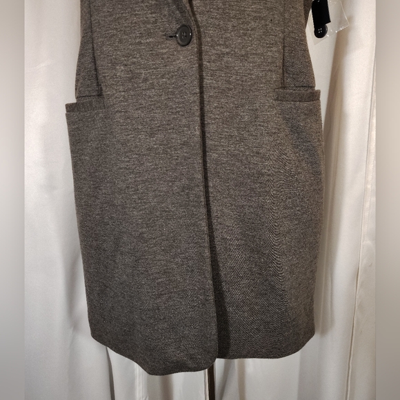 Apartment 9 TAG Sleeveless Cardigen Sweatshirt, Women New, Gray, V-Neck,BttnUp S - Picture 9 of 11